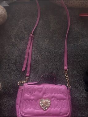 Juicy Couture Hot Pink Quilted Heart Crossbody
